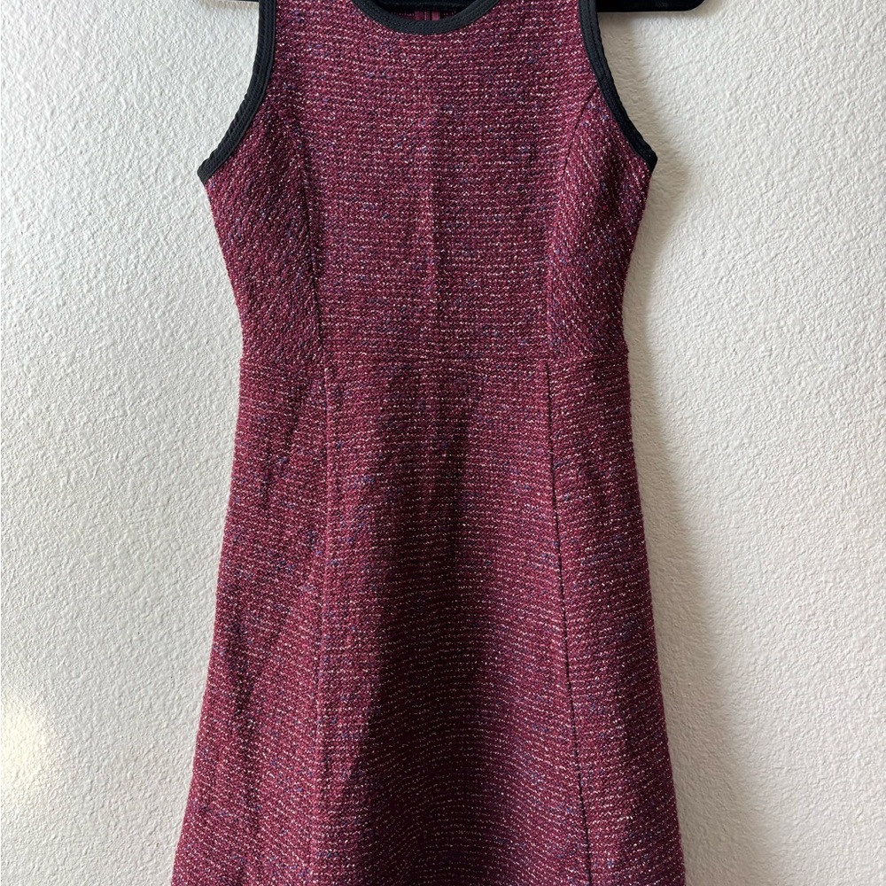 Elegant Sleeveless Burgundy Dress Cocktail Tea